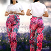 ANITA FASHION - Filagen Slim Lay Pants Flora : Pink / Turquoise