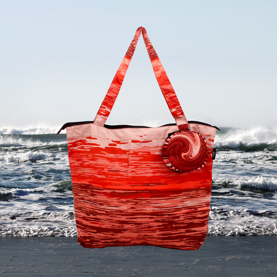 Anita Foldable Bag M - Wave : Orange