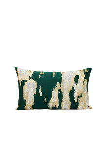  CUSHION COVER - Antique Wall 12x20" : Green / Gold