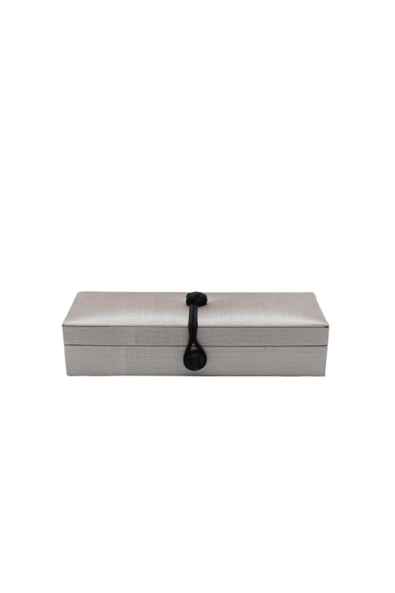 ANITA HOME - Plain Silk Jewelry Box Medium : Silver