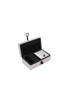  ANITA HOME - Plain Silk Jewelry Box Small : Silver