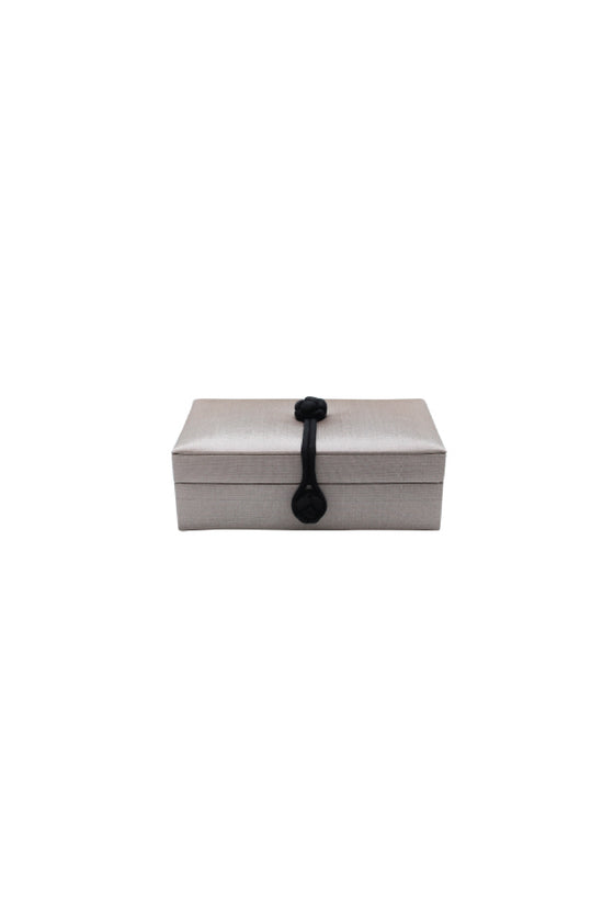 ANITA HOME - Plain Silk Jewelry Box Small : Silver