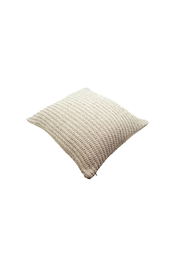 CUSHION COVER - Knit Pillow 18x18" : Ivory