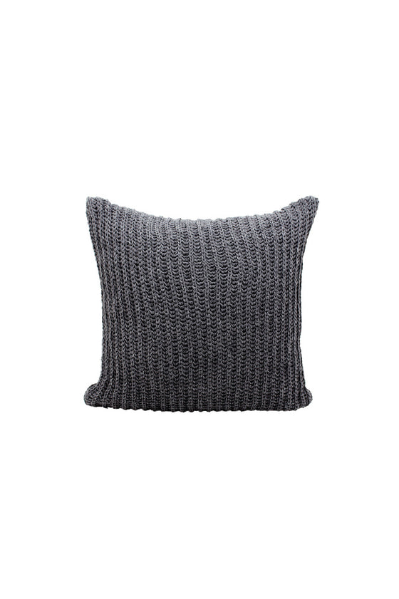 CUSHION COVER - Knit Pillow 18x18" : Charcoal