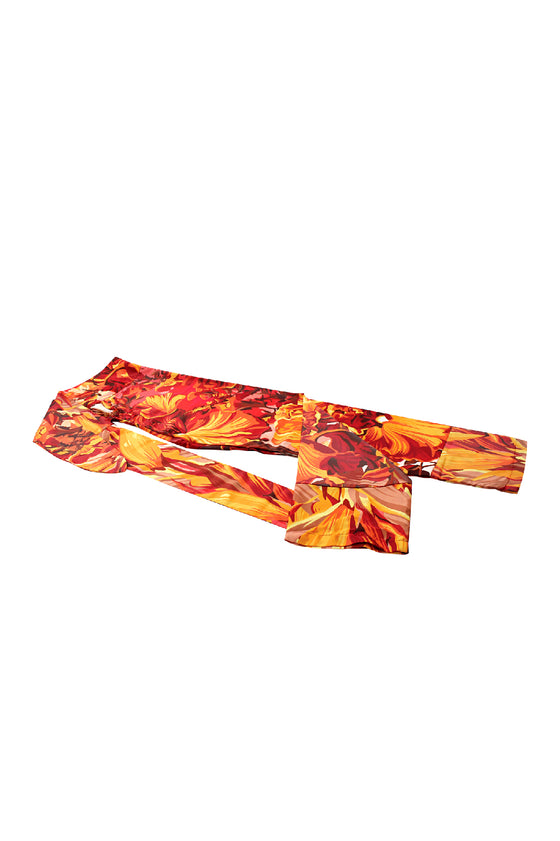 ANITA FASHION - Filagen Slim Lay Pants Flora : Mono Orange