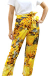 ANITA FASHION - Filagen Slim Lay Pants Flora : Yellow / Grey