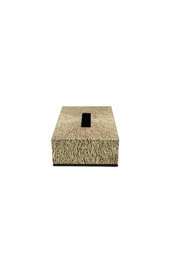 ANITA HOME - Tissue Box Metalic Root L : Gold